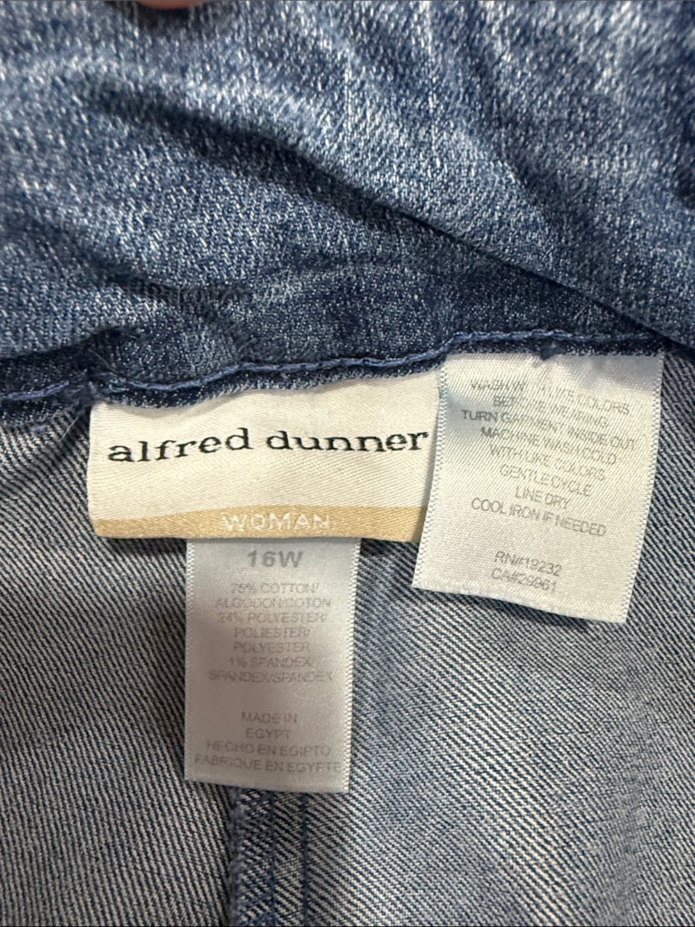 Alfred Dunner Blue Cropped Jeans with Colorful Floral Embroidery - Picture 5 of 7